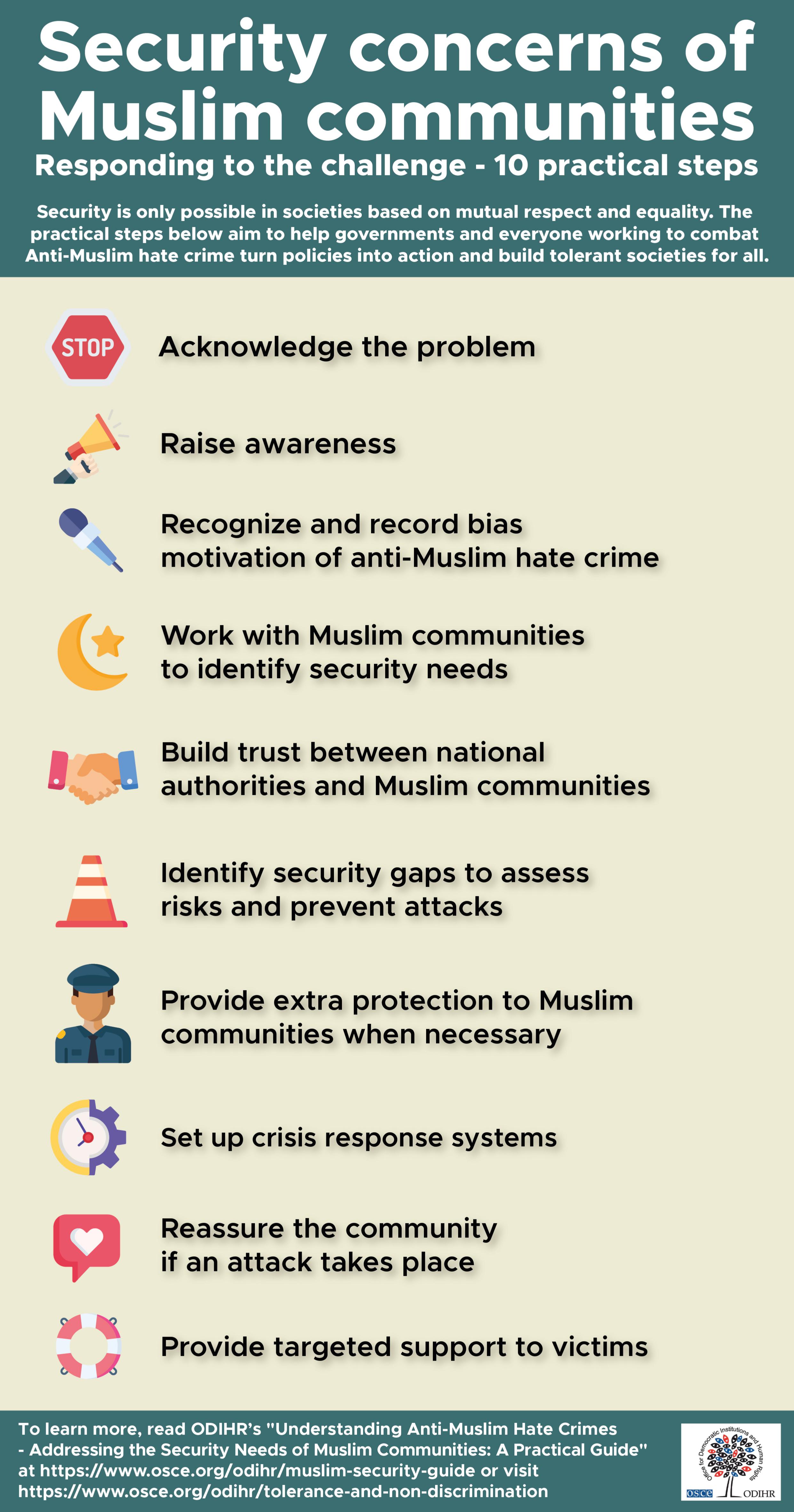 10 practical steps to respond to security needs of Muslim communities