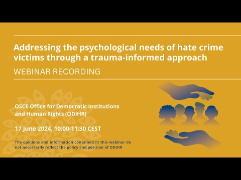Addressing the psychological needs of hate crime victims through a trauma-informed approach thumbnail